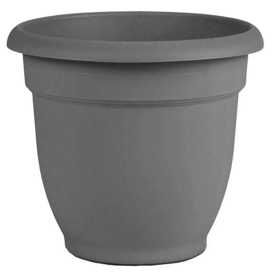 Ariana Pot Planter: 16" - Charcoal - Durable Resin Pot, for Indoor and Outdoor Use, Gardening, Self Watering Disk Included, 6 Gallon Capacity